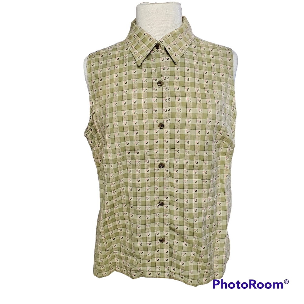 WOOLRICH VINTAGE SLEEVELESS 100% COTTON VEST TOP SIZE MEDIUM EUC